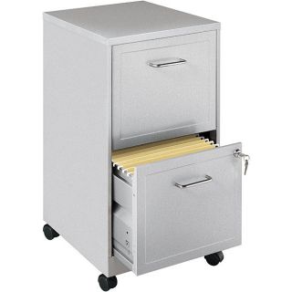 Office Designs Steel 25H 18D Mobile File Cabinet Metallic Silver 2 