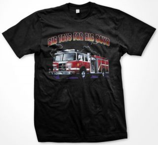   For Big Boys Mens T shirt Firemen Fire Department Occupational Tees