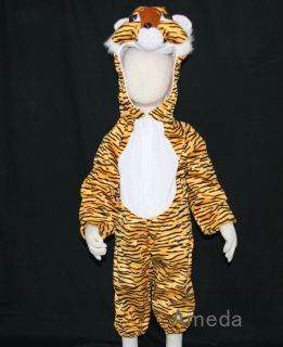 Halloween Xmas Birthday Kids Tiger Big Cat Costume Animal Party Outfit 
