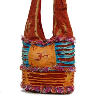   Handmade Cotton Bohemian Patchwork Shoulder Bag Handbag Purse NWT Red