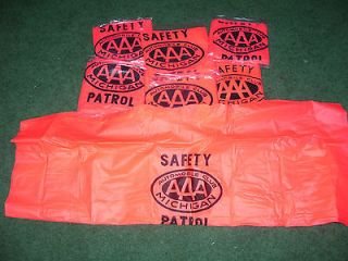 VINTAGE 70S LOT OF 7 SAFETY PATROL RAIN PONCHOS AAA OF MICHIGAN