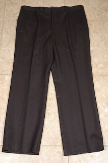   /brown flat front wool Mansion striped dress slacks pants sz 37 x 30