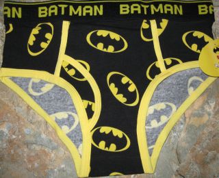 NEW mens Xlarge BATMAN BRIEFS underwear black yellow DC Comics XL
