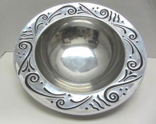 Lenox Spyro Decorative Metal Serveware Bowl 13