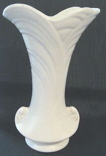 Vintage McCoy Fluted Yellow Vase 8 Tall