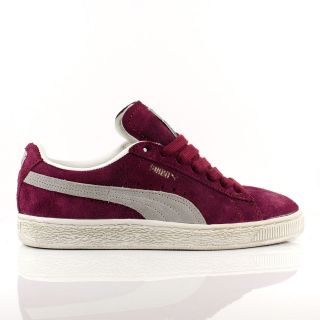   Vintage (Distressed) Burgundy/Grey/White Suede Trainers UK Sizes 4 12
