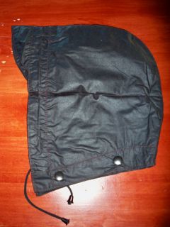   snap on hood for waxed cotton jacket, lined with wool. Nice