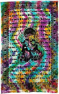 Ganesh Bedspread, Tapestries, Wall Hanging, or Altar Cloth NEW
