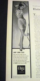 Vintage 1957 Olga Corsetry Lady Long Legs Lingerie Girl in Girdle 