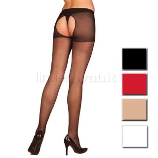 Sexy Hosiery Sheer Crotchless Pantyhose Nylons O/S & Plus Size