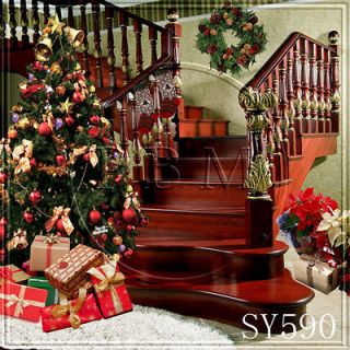 XMAS 8x8 FT CP (COMPUTER PRINTED) PHOTO SCENIC BACKGROUND BACKDROP 
