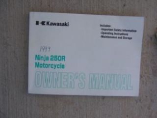 1998 Kawasaki Motorcycle Owner Manual Ninja 250R Safety Operation Bike 