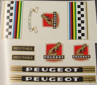 Peugeot complete set of decals vintage choices