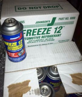 12 cans of Freeze 12, R12, R134a, Alt. A/C Refrigerant 12oz. Can full 