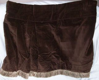 CHRIS MADDEN TAILORED VALANCE CHOCOLATE BROWN 80 WIDE