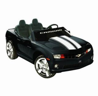   powered ride on toy 2 seats seater black camaro sports car 12v