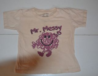 Kids Baby Toddler 4T Mr. Messy Mister Men Hargreaves T Shirt Cartoon 
