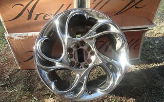 16 x 7.5 ARELLI CHROME RIMS WITH LUGS   EXCELLENT USED CONDITION
