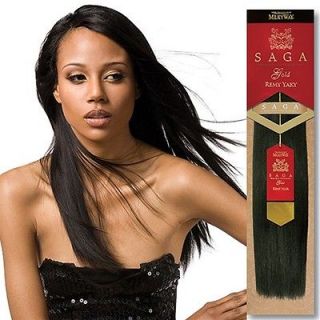 Milky Way Saga Gold Remy Human Hair Yaky Weave Extension 10S 10 12 