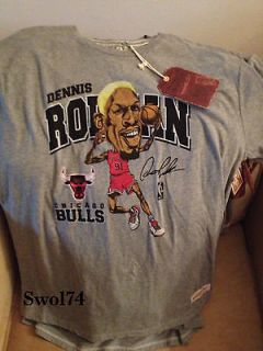 Mitchell & Ness NBA Dennis Rodman Caricature Chicago Bulls Shirt XXL $ 