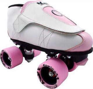 Women Roller Skates Vanilla Junior Jam Skates White and Pink Skate 