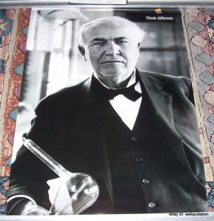   Think Different 24 x 36 inch Thomas Edison Original 1997 poster RARE