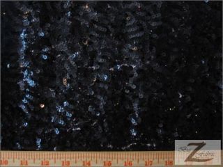 SCALE SEQUIN FABRIC Black  SOLD BTY SEAWEED/SC​ALE/FISH