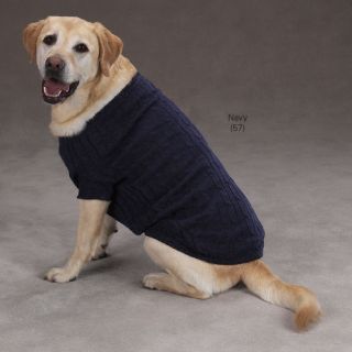 Roomy Navy acrylic BIG XXL 30L Dog crew neck cable knit Sweater pet 