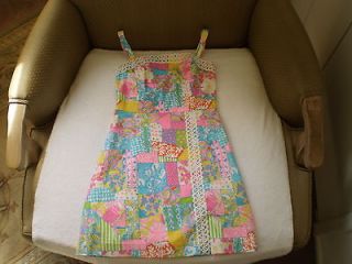 LILLY PULITZER Colorful Patch Dress Sz 0 New