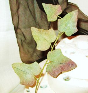 Vintage Millinery Flower Ivy Leaves Sage Prpl Velvet 1950s Hat Trim 