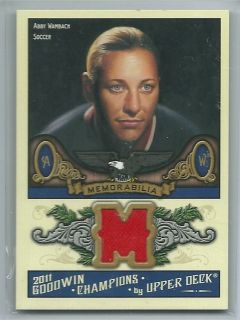 Abby Wambach Game USed jersey card 2011 Goodwin Champs USA SOCCER 2012 
