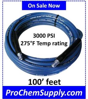 100 Carpet Cleaning Solution Hose, 3000 psi, High Temp rated.