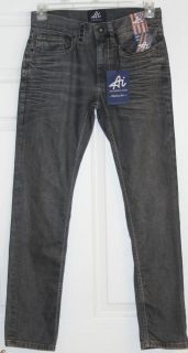 Ai AMERICAN IDOL Brand~Mens Grey Acid Wash Slim Straigt Jeans~Size 
