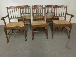 Pennsylvania House Vintage Set 6 Cherry Spindle Back Dining Chairs