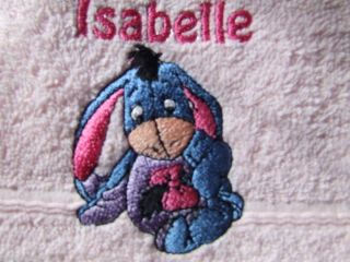Embroidered Baby Eeyore Towels, Personalised with your choice of name