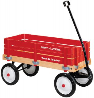 Radio Flyer 24 Town and Country Wagon w/ Removable Wooden Side Panels