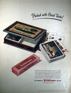 1946 Clarks Teaberry chewing gum vintage ad