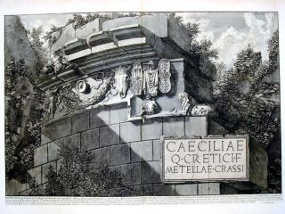 Piranesi orig etching from first edition Antichita Romane 1756