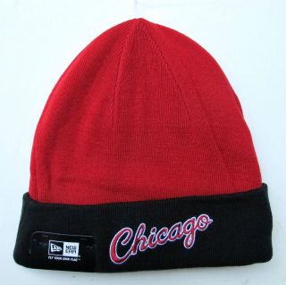 Newly listed NEW ERA BEANIE CHICAGO BULLS HAT BLACK/RED CAP ROSE 