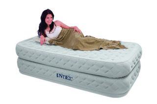 INTEX Twin Supreme Air Flow Bed Raised Airbed Mattress & Pump