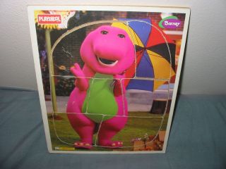 kids Mattel Barney unbrella Wood Piece Puzzle complete or BEST OFFER