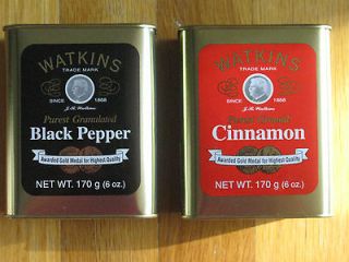 Watkins Purest Ground Cinnamon and Purest Granulated Black Pepper, new 