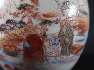 Beautiful antique Japanese porcelain jardiniere hand painted
