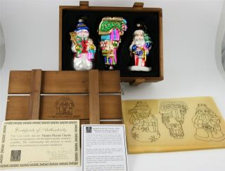   Classics Ornaments~2005 Collection In Box~Santa, Sled & Snowman