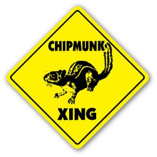 CHIPMUNK CROSSING Sign chipmunks xing cage pet funny gag inexpensive 