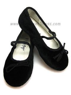 Kids Velvet Ballerina Dress Shoes size 1   Flower Girl, Formal 