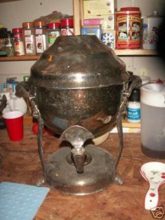 vintage silver samovar,hot water urn/vase,lion head
