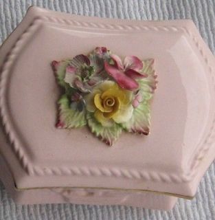 Gorgeous Pink Radnor Bone China Trinket Box, made in England