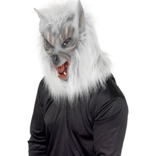 Adult Mens Overhead Fur Wolf Mask Halloween Smiffys Fancy Dress
