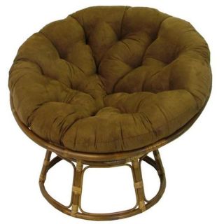Rattan Papasan Chair with Cushion Chocolate